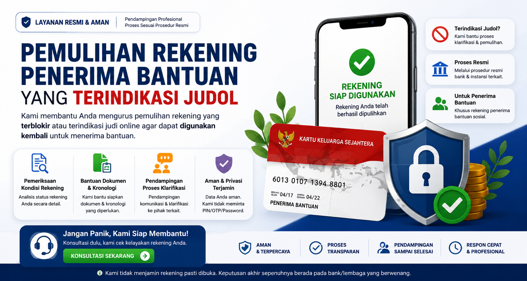 Pemulihan Rekening Terindikasi Judol
